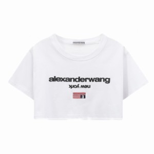 Alexander Wang Aw フォームプリント クロップド半袖 T シャツ