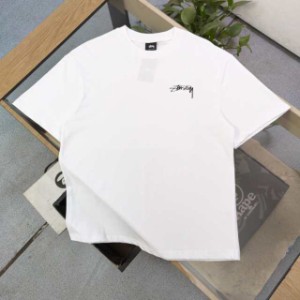 2023夏新作Stussyステューシー小人柄ロゴレタープリントカジュアルカップルルルーズ半袖Tシャツ並行輸入品