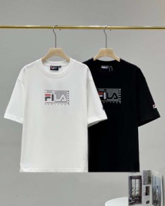 fila ビジネス カラーマッチング クラシック カジュアルユニセックス 半袖 T シャツ