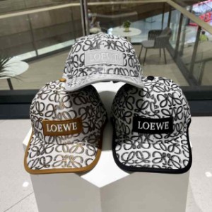 LOEWE気質百取る四季新しいブティックセレブ風ショー顔小さな日よけ刺繍野球帽女性ストリート撮影アヒル舌帽子並行輸入品