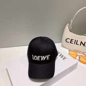 LOEWE気質百取る四季新しいブティックセレブ風ショー顔小さな日よけ刺繍野球帽女性ストリート撮影並行輸入品