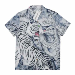 WACKO MARIA 23ss TIM LEHI アーティスト共同ブランド ドラゴンファイト 半袖シャツ 並行輸入品