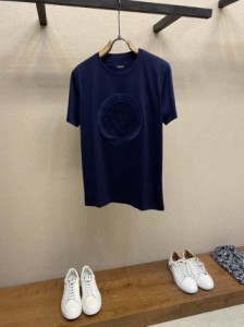 STEFANO RICCI 23 SS春夏新作カジュアルベーシックコットンクルーネックTシャツ半袖並行輸入品