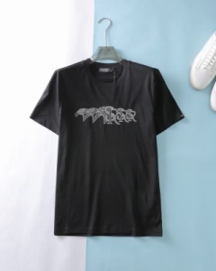 STEFANO RICCI 23 SS春夏新作カジュアルベーシックコットンクルーネックTシャツ半袖並行輸入品