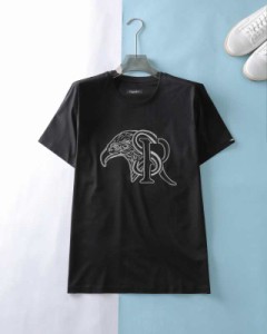 STEFANO RICCI 23 SS春夏新作カジュアルベーシックコットンクルーネックTシャツ半袖並行輸入品