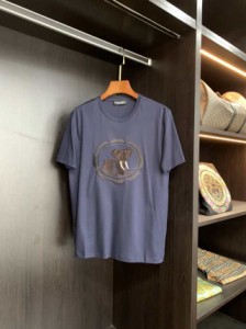 STEFANO RICCI 23 SS春夏新作カジュアルベーシックコットンクルーネックTシャツ半袖並行輸入品