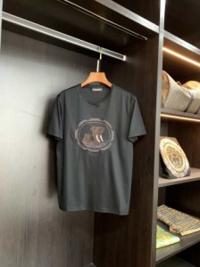 STEFANO RICCI 23 SS春夏新作カジュアルベーシックコットンクルーネックTシャツ半袖並行輸入品