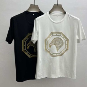 STEFANO RICCI 23 SS春夏新作カジュアルベーシックコットンクルーネックTシャツ半袖並行輸入品