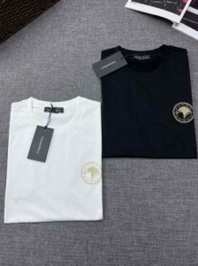 STEFANO RICCI 23 SS春夏新作カジュアルベーシックコットンクルーネックTシャツ半袖並行輸入品