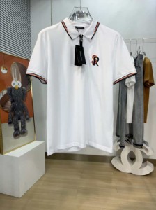 STEFANO RICCIスティー/ニッチメンズビジネス開襟ポロ半袖Tシャツ並行輸入品