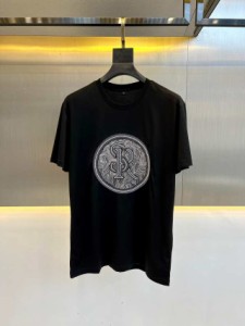 STEFANO RICCI 23 SS春夏新作カジュアルベーシックコットンクルーネックTシャツ半袖並行輸入品