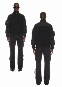 オフホワイト OFF-WHITE　ファッション立ち襟ジャケットコート