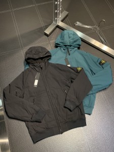 stone island 新しいファッションフード付きリバーシブル クラシック ジップ ジャケット