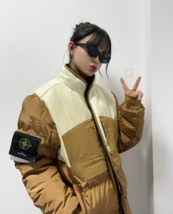 Stone Islandストーンアイランド バッジダウン コットンジャケット