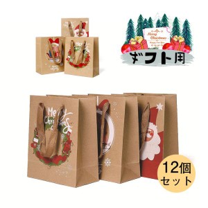 ギフト袋 紙袋 ラッピング袋 クリスマス クリスマス専用 贈り物 ギフト プレゼント 商品 お菓子 会社 詰め合わせ 3セット以上送料無料