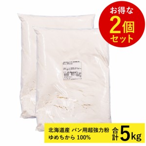 【お得な2個セット】北海道産 パン用超強力粉 ゆめちから 100% 2.5kg×2袋 計5kg(常温)(小分け) 業務用