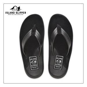 アイランドスリッパー レザー スエード ブラック サンダル Island Slipper PB205 Two Tone Leather Suede