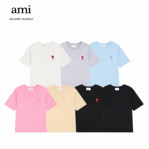 AMI PARIS アミパリ Tシャツ アメリカンヴィンテージスタイル DE COEUR アミ ドゥ クール カットソー Tシャツ  半袖 メンズ レディース 