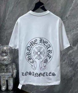 CHROME HEARTS クロムハーツ 夏服 CH 半袖tシャツ プリント サンスクリット ラウンドネック コットン カップル 軽量 洋服 カットソー