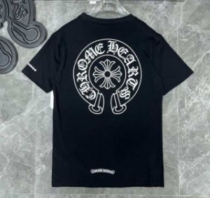 CHROME HEARTS クロムハーツ 夏服 CH 半袖tシャツ プリント サンスクリット ラウンドネック コットン カップル 軽量 洋服 カットソー