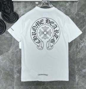 CHROME HEARTS クロムハーツ 夏服 CH 半袖tシャツ プリント サンスクリット ラウンドネック コットン カップル 軽量 洋服 カットソー