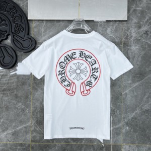 CHROME HEARTS クロムハーツ 夏服 CH 半袖tシャツ プリント サンスクリット ラウンドネック コットン カップル 軽量 洋服 カットソー