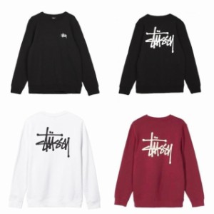 STUSSY ステューシー BASIC STUSSY CREW SWEAT ステューシー ベーシックロゴプリント スウェット パーカー プルオーバー裏起毛 トレーナ