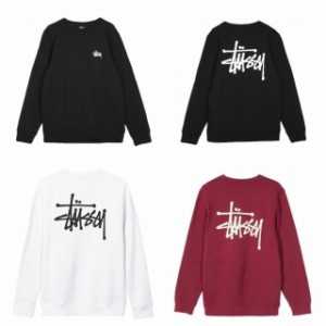 STUSSY ステューシー BASIC STUSSY CREW SWEAT ステューシー ベーシックロゴプリント スウェット パーカー プルオーバー裏起毛 トレーナ