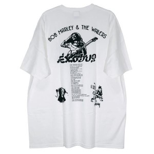 STUSSY ステューシー x BOB MARLEY ボブ マーリー EXODUS TEE エクソダス Tシャツ ショートスリーブ ホワイト