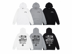 STUSSY ステューシー ジップアップ スウエット パーカー プルオーバー ロゴ プリント 長袖 トップス 秋服 トレーナー