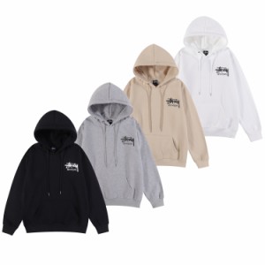 STUSSY ステューシー ジップアップ スウエット パーカー プルオーバー ロゴ プリント 長袖 トップス 秋服 トレーナー