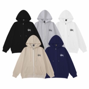 STUSSY ステューシー ジップアップ スウエット パーカー プルオーバー ロゴ プリント 長袖 トップス 秋服 トレーナー