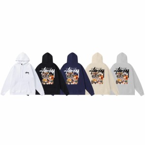 STUSSY ステューシー ジップアップ スウエット パーカー プルオーバー ロゴ プリント 長袖 トップス 秋服 トレーナー