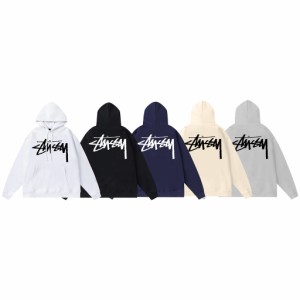 STUSSY ステューシー ジップアップ スウエット パーカー プルオーバー ロゴ プリント 長袖 トップス 秋服 トレーナー