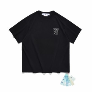 OFF-WHITE オフホワイト Tシャツ スウェット シャツ カジュアル プリント 男女兼用 ゆったり 半袖 コットン tシャツ 送料無料