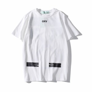 OFF-WHITE オフホワイト Tシャツ スウェット シャツ カジュアル プリント 男女兼用 ゆったり 半袖 コットン tシャツ 送料無料