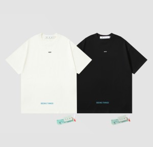 OFF-WHITE オフホワイト Tシャツ スウェット シャツ カジュアル プリント 男女兼用 ゆったり 半袖 コットン tシャツ 送料無料