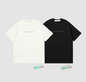 OFF-WHITE オフホワイト Tシャツ スウェット シャツ カジュアル プリント 男女兼用 ゆったり 半袖 コットン tシャツ 送料無料