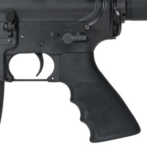 HOGUE ガングリップ AR15/M4/M16用 ラバー製 ビーバーテイル無し フィンガーグルーブ付き [ ブラック ][hog15000]