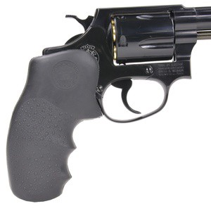 HOGUE ガングリップ S&W Jフレーム用 ラウンドバット ラバー製 フィンガーグルーブ付き [ ブラック ][hog60000]