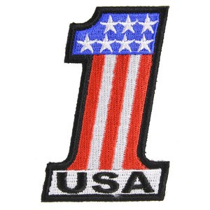 ミリタリーパッチ No.1 USA 星条旗 アイロンシート付[p2871]