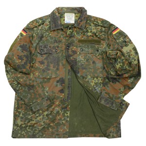 ドイツ軍放出品 コンバットジャケット 国旗パッチ付き フレクター迷彩 [ サイズ9 / 難あり ][ra12964]