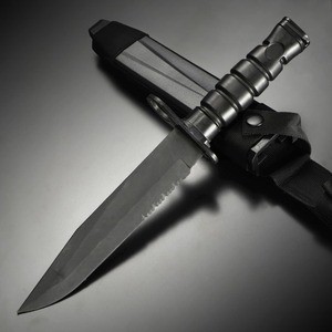 トレーニングナイフ M10バヨネット 訓練用 ラバー製 シース付き [ ブラック ][ra13847]