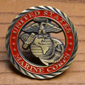 チャレンジコイン 紋章 アメリカ海兵隊 記念メダル[rev434609]の