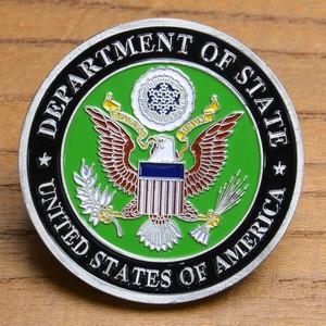 チャレンジコイン 米国務省 紋章 スカル 記念メダル[rev434685]