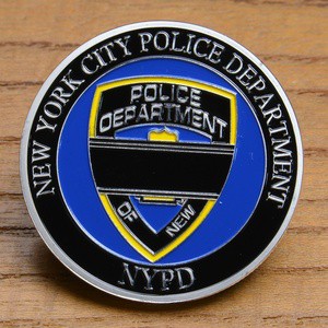 チャレンジコイン NYPD ニューヨーク市警察 スカル 記念メダル[rev434739]