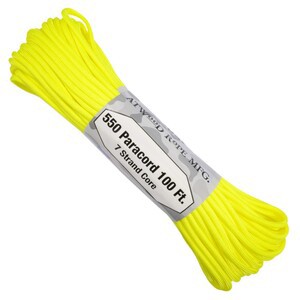 ATWOOD ROPE 550パラコード タイプ3 ネオンイエロー  [ 30m ][s19neyellow]