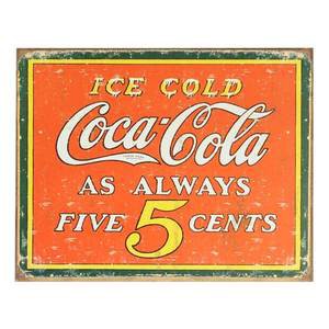 ブリキ看板 コカコーラ Coke Always Five Cents[tsn1471]