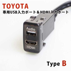 トヨタ TOYOTA 車用  Bタイプ USB入力＆HDMI入力 スイッチパネル 約39mm×21mm