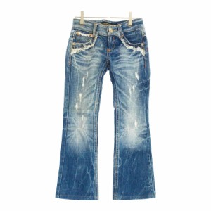 【01259】美品 REDPEPPER JEANS ボトムス XSサイズ ブルー 良品 レッドペッパージーンズ デニム デニムパンツ レディース カジュアル 刺